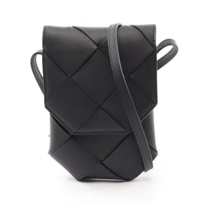 Pre-owned Bottega Veneta Black Leather Shoulder Bag ()