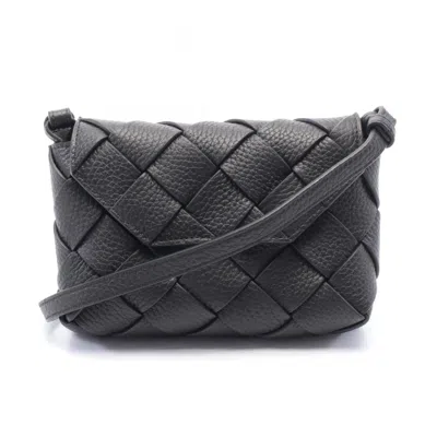 Pre-owned Bottega Veneta Black Leather Shoulder Bag ()