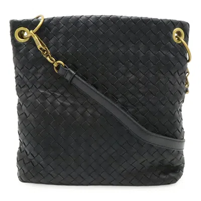 Pre-owned Bottega Veneta Black Leather Shoulder Bag ()