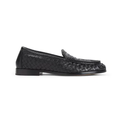 Bottega Veneta Espresso Brown Leather Silenzio Supple Intrecciato Loafer