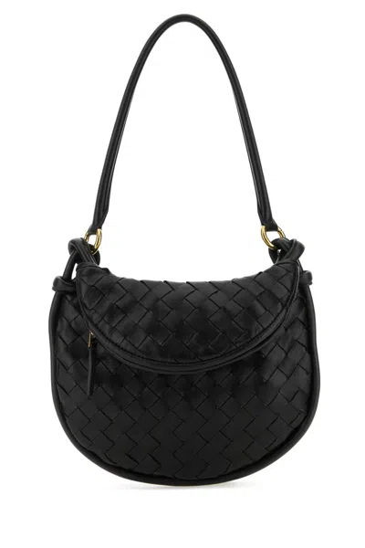 Bottega Veneta Black Leather Small Gemelli Shoulder Bag
