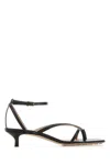 Bottega Veneta Black Leather Stretch Sandals In Nero