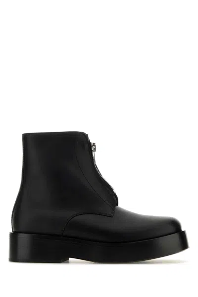 BOTTEGA VENETA BLACK LEATHER TORINO ANKLE BOOTS
