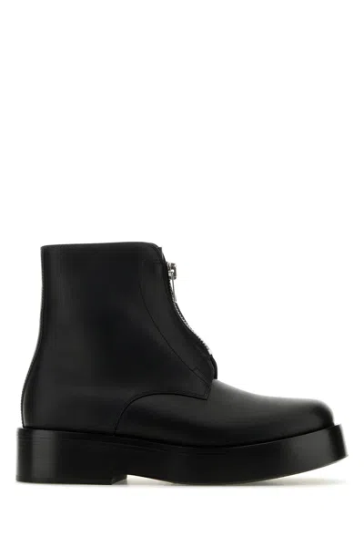 BOTTEGA VENETA BLACK LEATHER TORINO ANKLE BOOTS