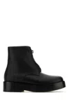 Bottega Veneta Black Leather Torino Ankle Boots In Black