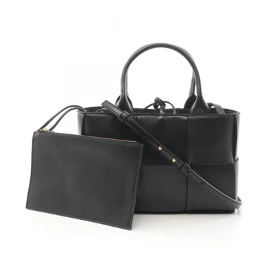 Pre-owned Bottega Veneta Black Leather Tote Bag ()