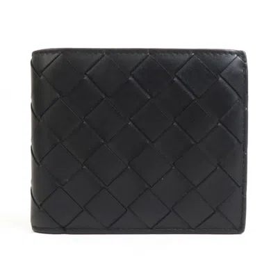 Pre-owned Bottega Veneta Black Leather Wallet (bi-fold) ()