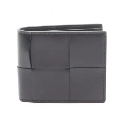 Pre-owned Bottega Veneta Black Leather Wallet (bi-fold) ()