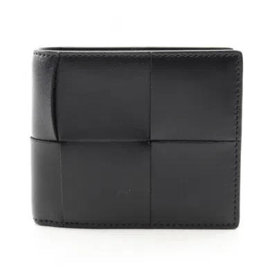 Pre-owned Bottega Veneta Black Leather Wallet (bi-fold) ()