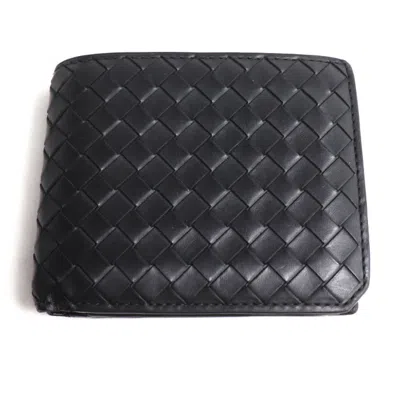 Pre-owned Bottega Veneta Black Leather Wallet (bi-fold) ()