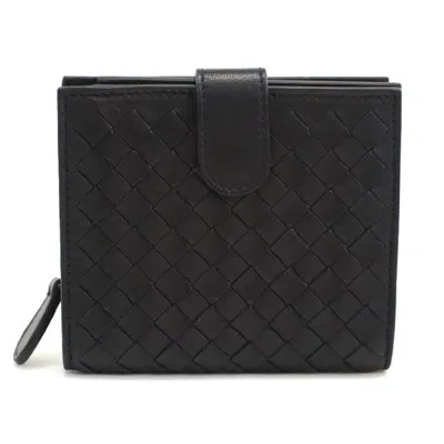 Pre-owned Bottega Veneta Black Leather Wallet (bi-fold) ()