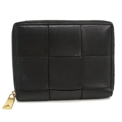 Pre-owned Bottega Veneta Black Leather Wallet (bi-fold) ()