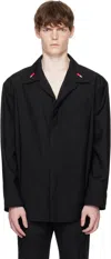 Bottega Veneta Camicia In Lana Nera  Uomo In Black