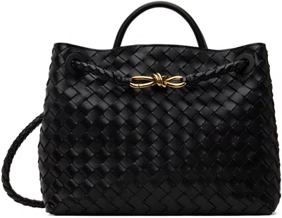 Bottega Veneta Black Medium Andiamo Bag In 1139 Black M Brass