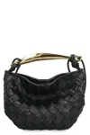 Bottega Veneta Black Mini Sardine Shoulder Bag In Black