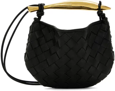 Bottega Veneta Mini Sardine Bag In 1019 Black-m Brass