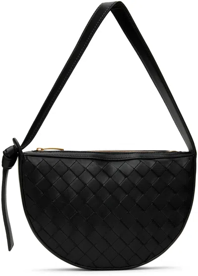 Bottega Veneta Black Mini Sunrise Bag In 8425 Black Gold