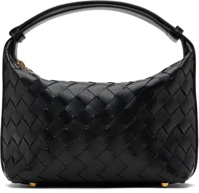 Bottega Veneta Black Mini Wallace Bag In 8425 Black-gold