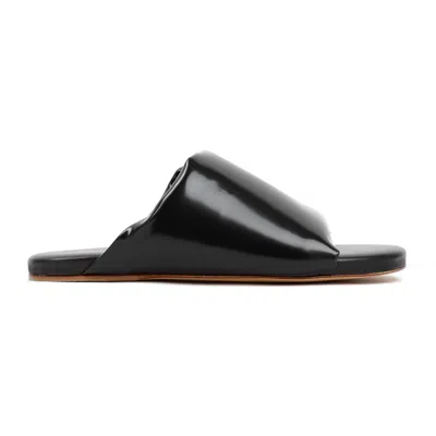 Bottega Veneta Black Nappa Leather Cushion Sandals