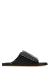 Bottega Veneta Black Nappa Leather Cushion Slipper In Black