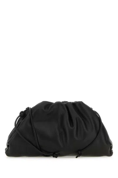 Bottega Veneta Pouch Mini Intrecciato Leather Shoulder Bag In Black