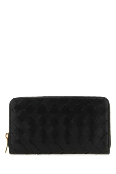 Bottega Veneta Woman Black Nappa Leather Wallet