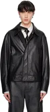Bottega Veneta Black Natural Calf Leather Jacket In Black
