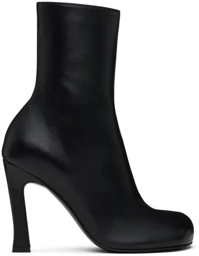 Bottega Veneta Nico Ankle Boots In Smooth Leather In Black