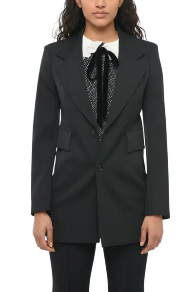Bottega Veneta Black Notched Lapel Blazer