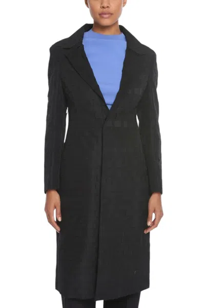 Bottega Veneta Black Notched Lapel Trench Coat