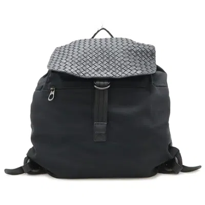 Pre-owned Bottega Veneta Black Nylon Leather Backpack ()
