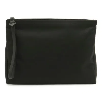 Pre-owned Bottega Veneta Black Nylon Leather Clutch Bag ()