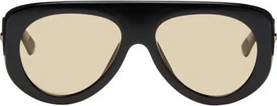 BOTTEGA VENETA BLACK OSSERVATORIO AVIATOR SUNGLASSES