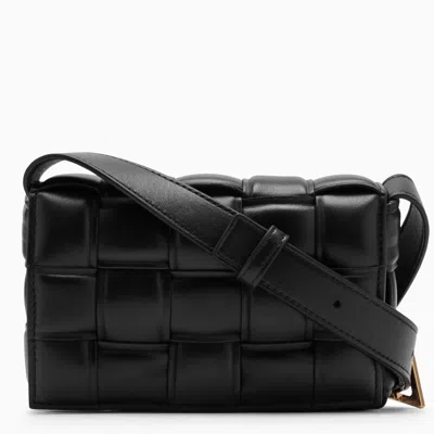 Bottega Veneta Black Padded Cassette Shoulder Bag In 8425 Black/gold