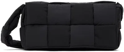 Bottega Veneta Black Padded Cassette Messenger Bag In 8803-black-silver