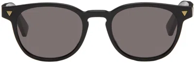Bottega Veneta Round-frame Recycled-acetate Sunglasses In Gray