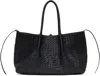 Bottega Veneta Pinacoteca Reversible Intrecciato Leather Tote In 1206 Black/fondant-m