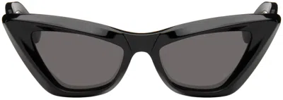 Bottega Veneta Black Pointed Cat-eye Sunglasses In 001 Black