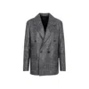 Bottega Veneta Printed Leather Jacket 38 In Grey