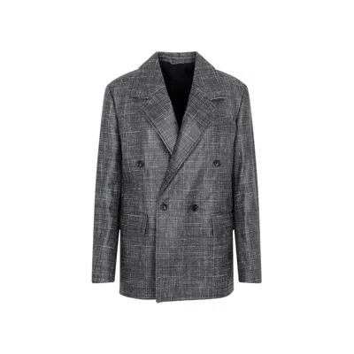 BOTTEGA VENETA BOTTEGA VENETA BLACK PRINTED LEATHER JACKET