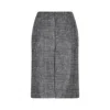 Bottega Veneta Stylish Black Printed Leather Midi Skirt For Women From Ss23 Collection In Grey