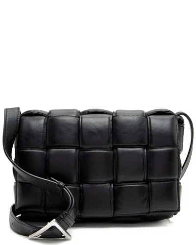 BOTTEGA VENETA BOTTEGA VENETA BLACK PUFFED LEATHER CASSETTE CROSSBODY (AUTHENTIC PRE-LOVED)