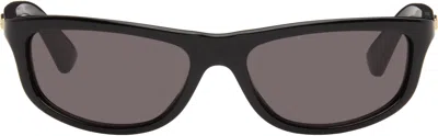 Bottega Veneta Black Rectangular Squared Sunglasses