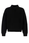 Bottega Veneta Sweater Wool Blend High Collar In Black