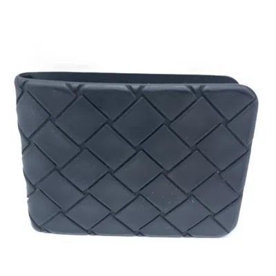 Pre-owned Bottega Veneta Black Rubber Wallet (bi-fold) ()