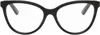 Bottega Veneta Black Script Logo Cat Eye Glasses In 001 Black