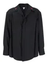 Bottega Veneta Camicia In Lana Nera  Uomo In Black