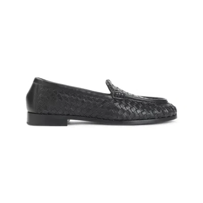 Bottega Veneta Silenzio Loafers For Men In Black