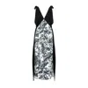 Bottega Veneta Printed Sleeveless Maxi Dress In Black