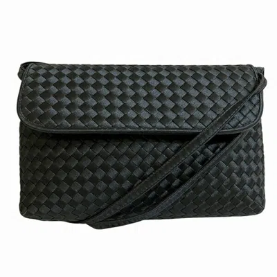 Pre-owned Bottega Veneta Black Silk Shoulder Bag ()